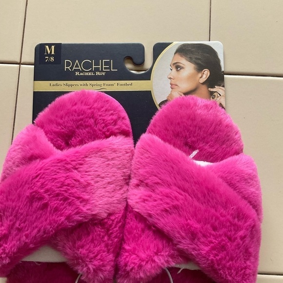 NWT Rachel Roy Ladies Slippers With Spring Foam Footbed in Pink - Picture 2 of 4